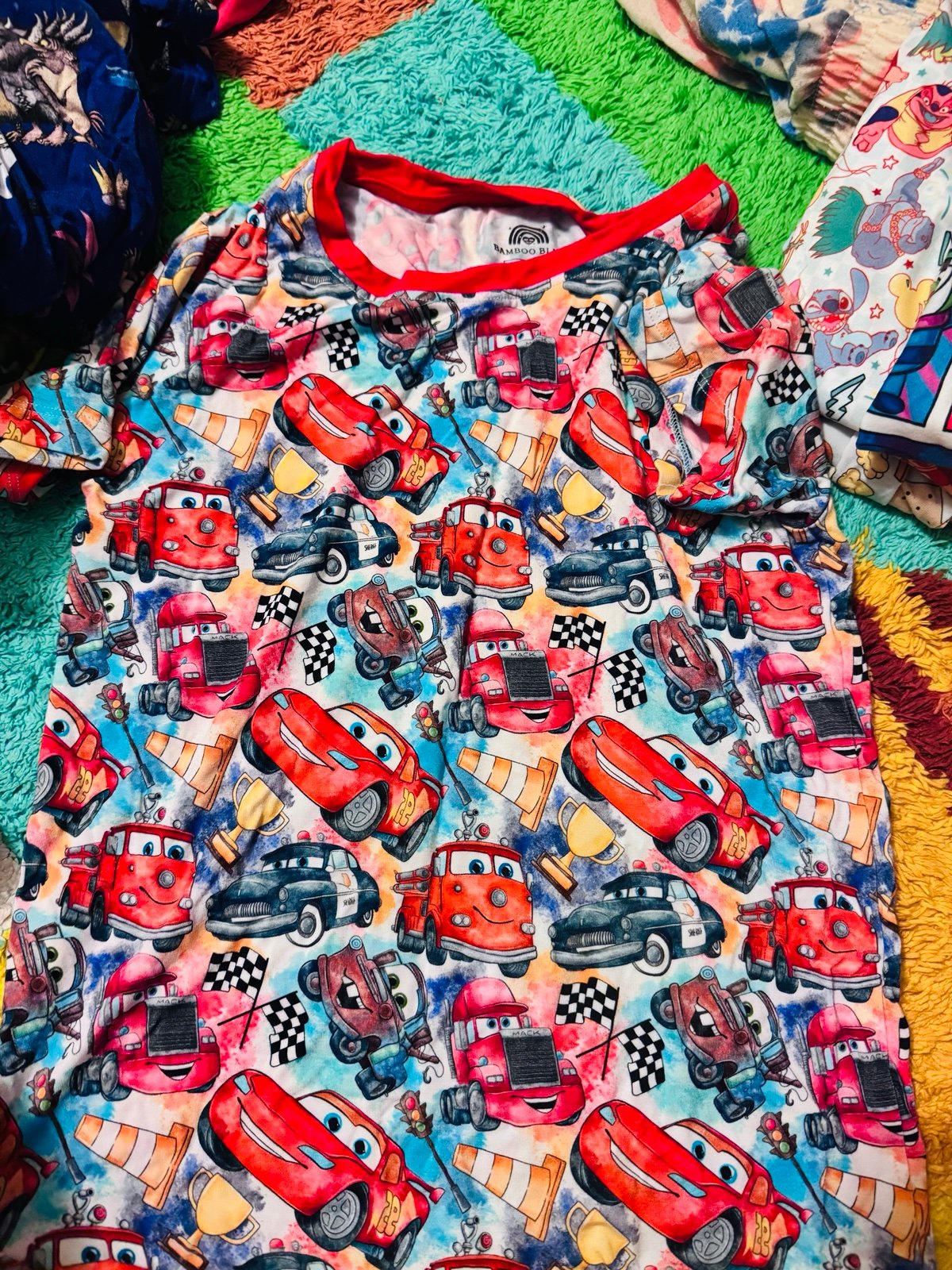 Bamboo bliss Disney cars bamboo pajamas short sleeve and shorts