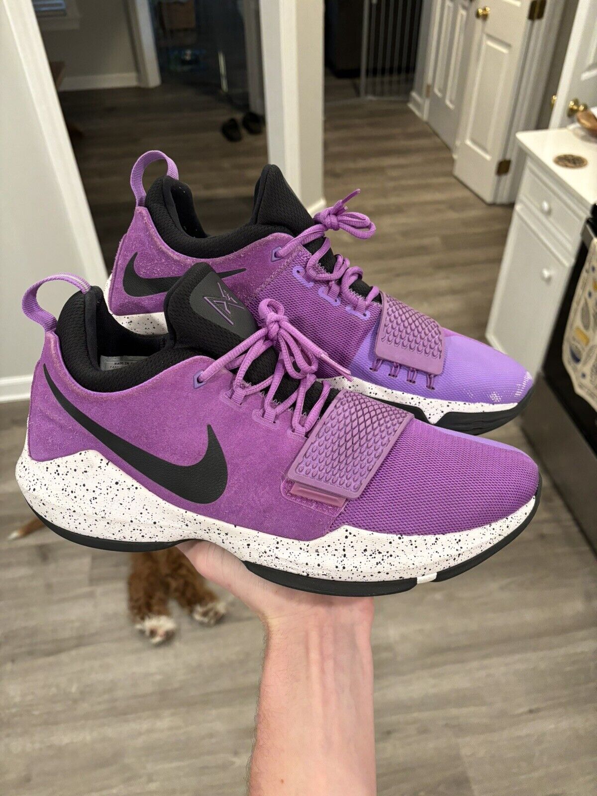 Nike PG 1 Paul George PROMO SAMPLE PE Bright Violet Size 13.5