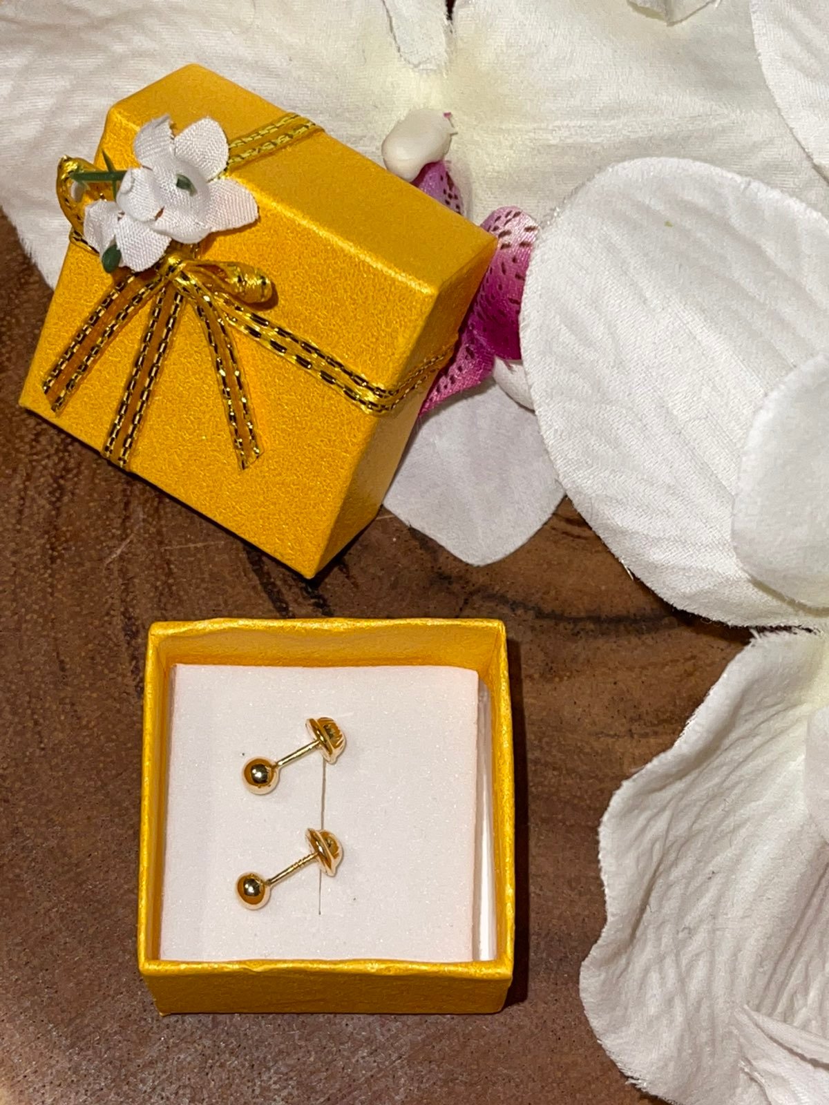 18K Gold Stud Earrings