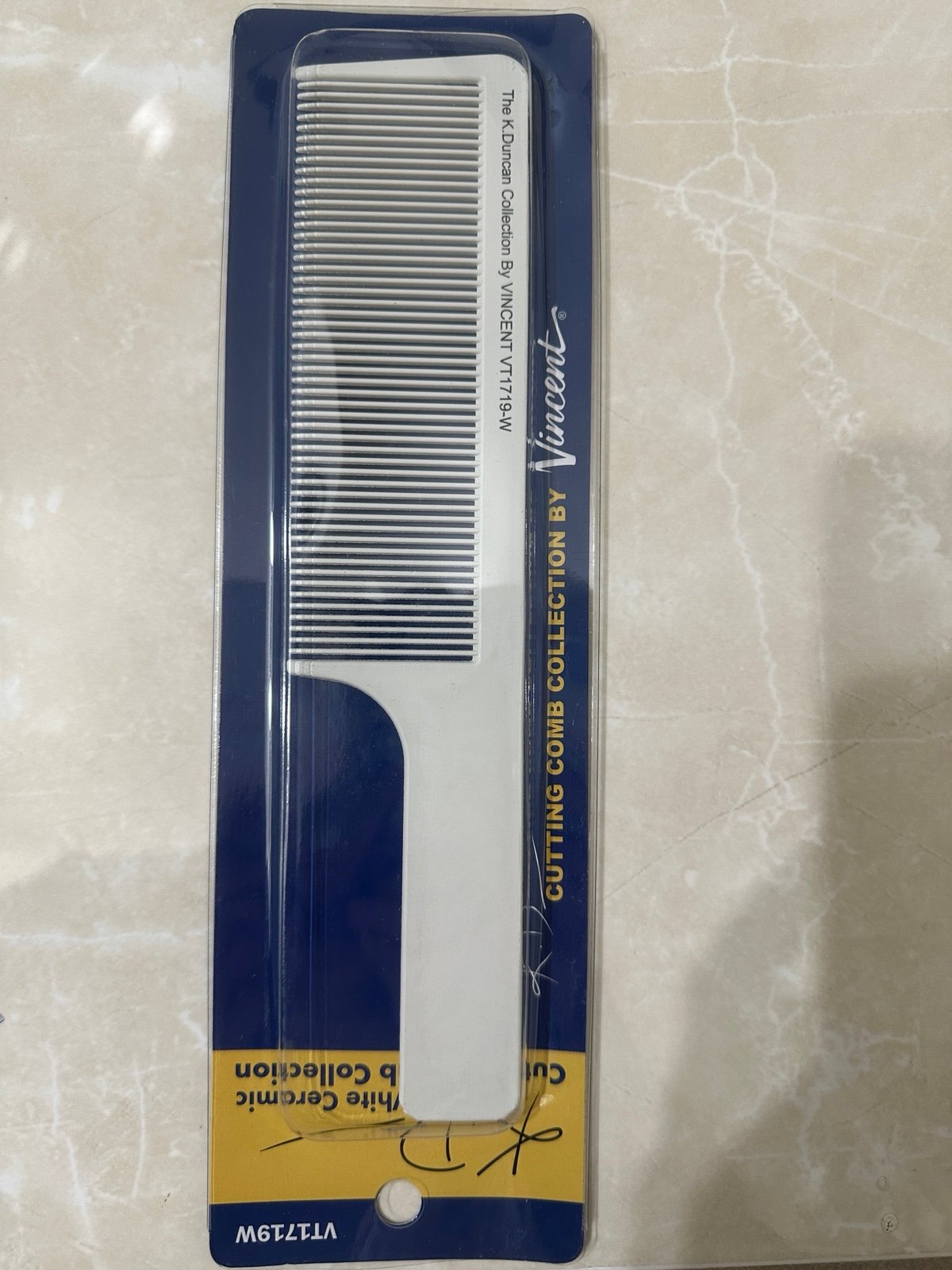 5 Vincent Professional K. Duncan White Carbon Combs Heat and Chemical Resistant