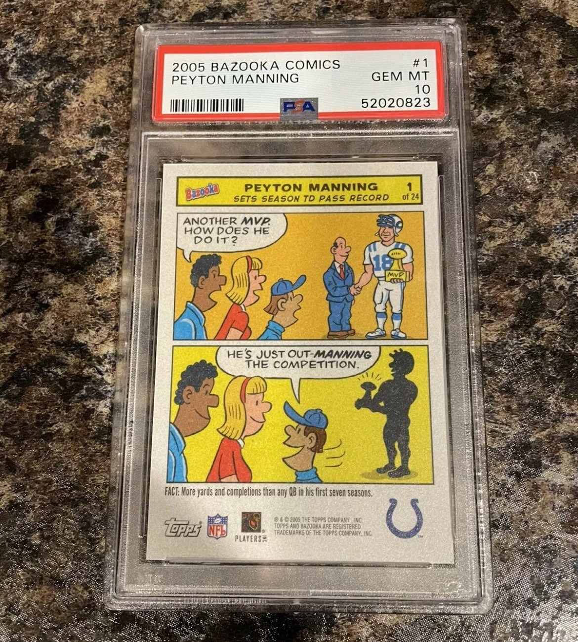 Peyton Manning 2005 Bazooka Comics PSA 10 GEM Indianapolis Colts LOW POP FRESH
