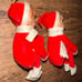 Vintage Knee Hugger Red Pixie Elves Pair
