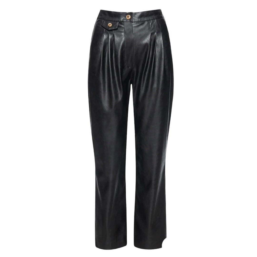 Blanknyc vegan carrot leather trousers