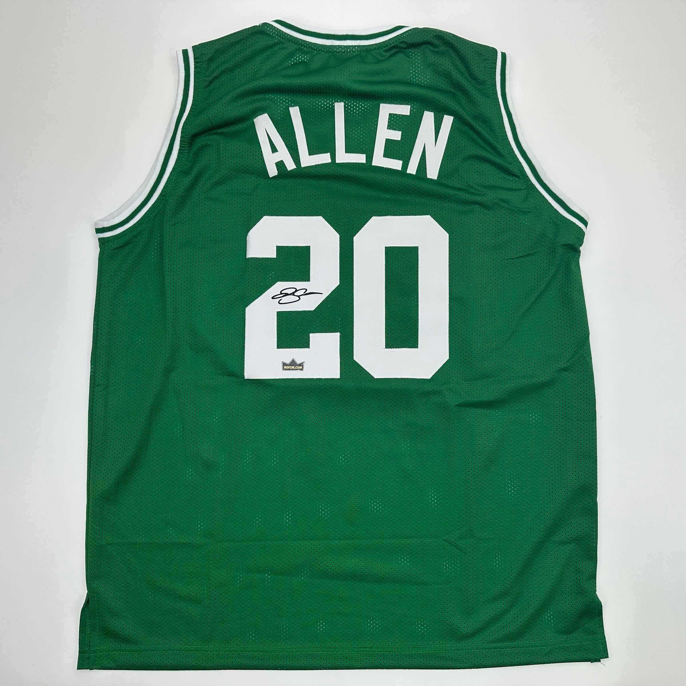 Facsimile Autographed Ray Allen Boston Green Auto Jersey Size Men's XL