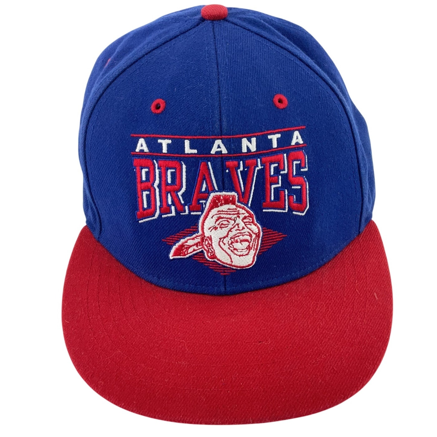 Cooperstown Atlanta Braves Baseball Blue/Red Snapback Hat Cotton Men’s One Size