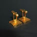 【Excellent Condition】Dior Cufflinks and Tie Pin Set Gold Mesh Logo②