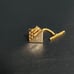 【Excellent Condition】Dior Cufflinks and Tie Pin Set Gold Mesh Logo②