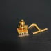 【Excellent Condition】Dior Cufflinks and Tie Pin Set Gold Mesh Logo②