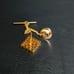 【Excellent Condition】Dior Cufflinks and Tie Pin Set Gold Mesh Logo②