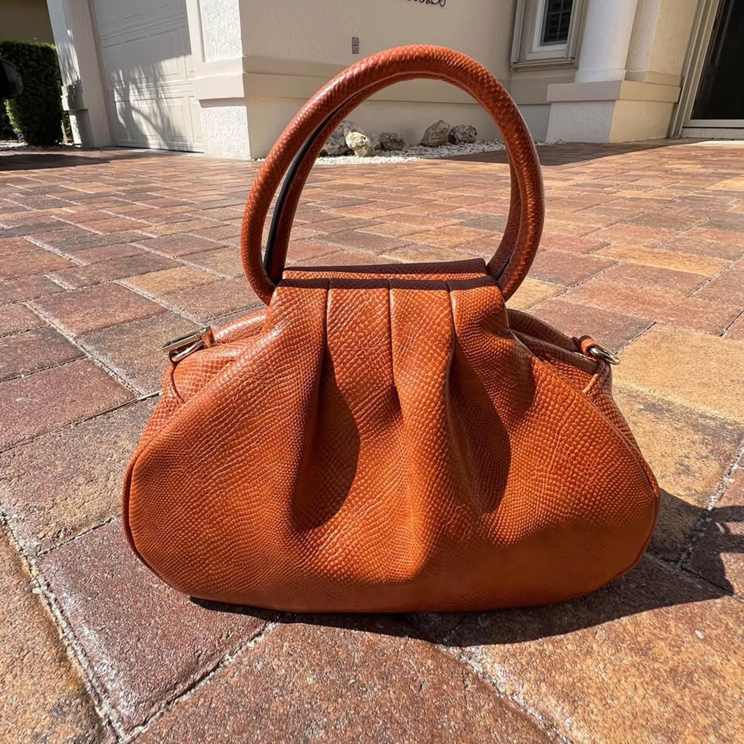 Urban Expressions Cognac Textured Satchel – Vegan Leather Handbag
