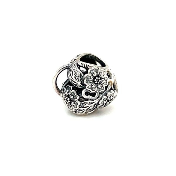 Pandora Floral Padlock Heart Charm