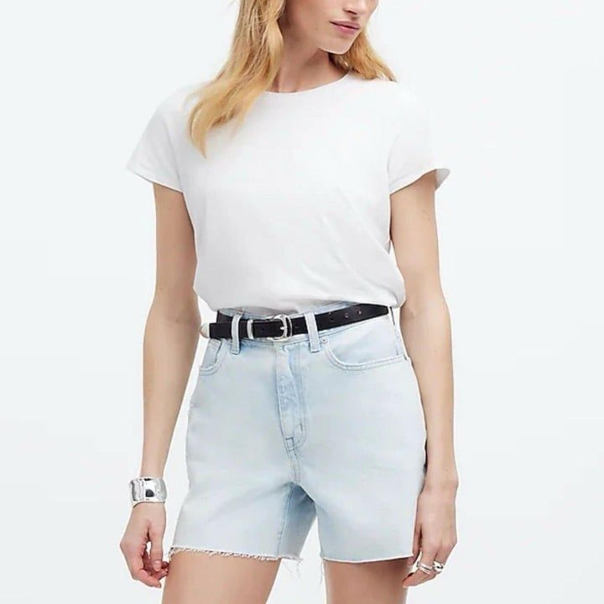 Madewell The '90s Jean Short Mid-Length Pearlman Lt Blue Wash Women’s 24 NWOT