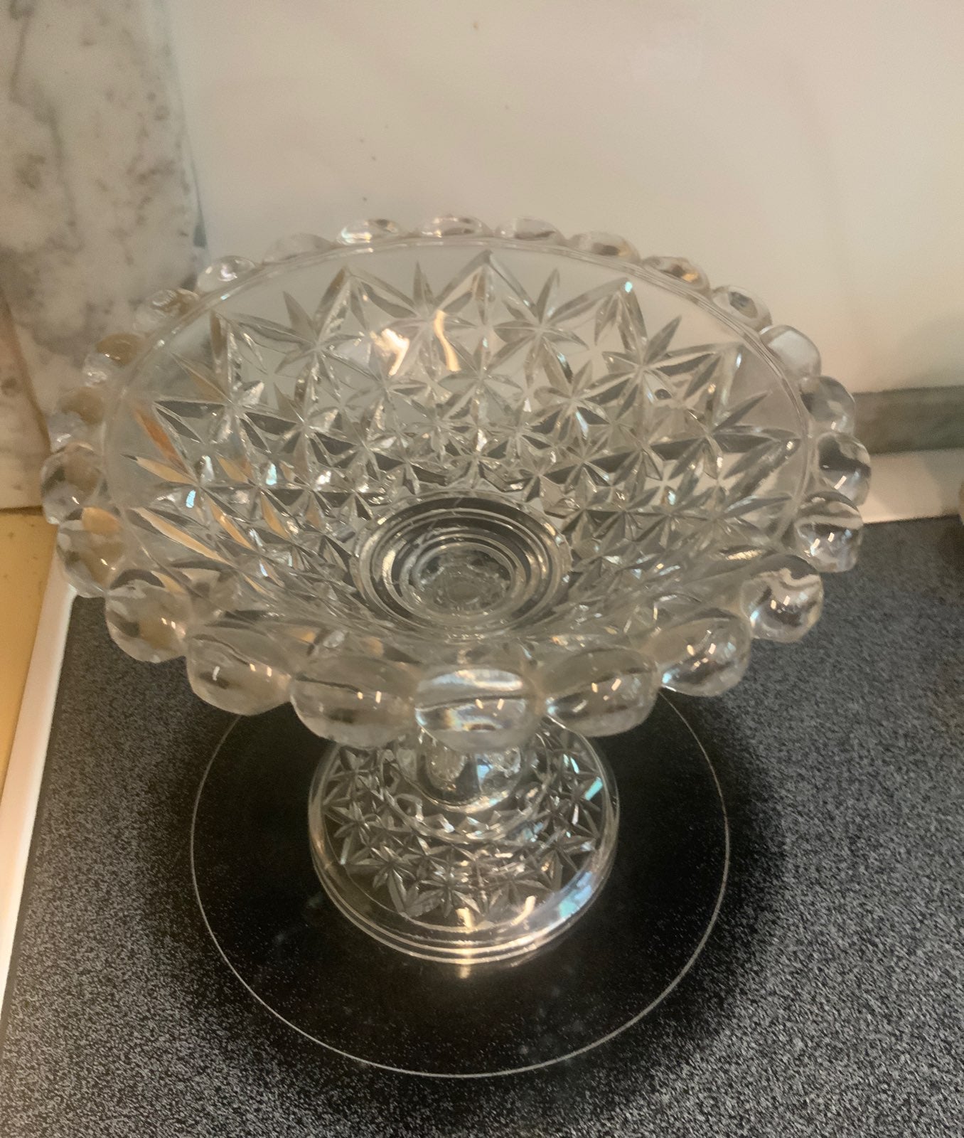 Vintage Sandwich Glass Compote,