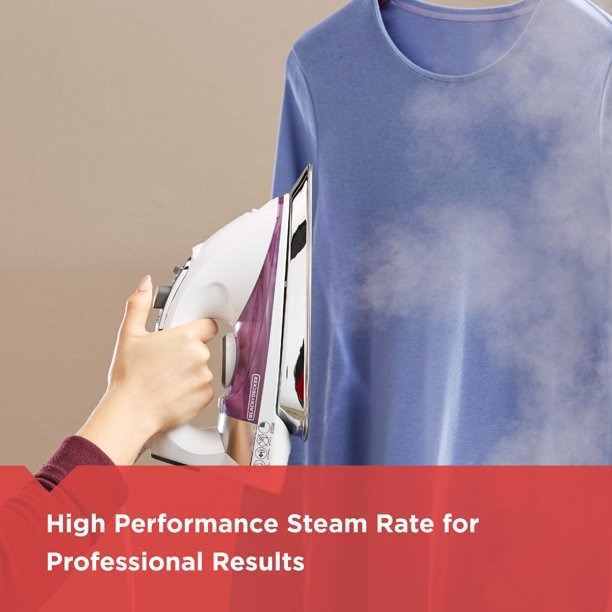 Professional Steam Iron with Stainless Steel Soleplate
