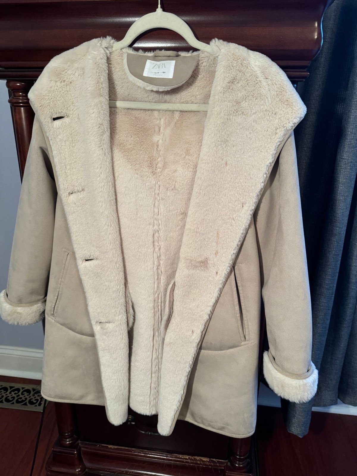 ZARA kids fur winter coat