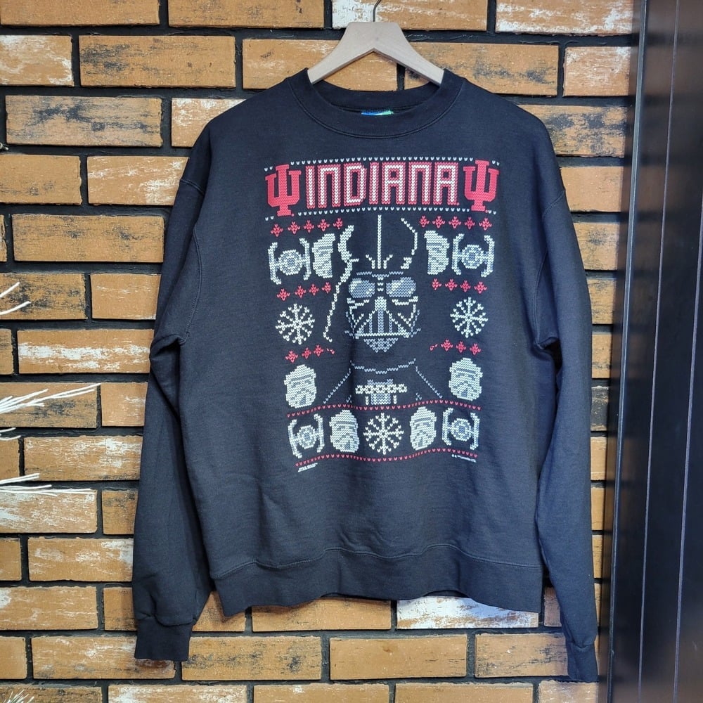 Indiana University Lg. Ugly Christmas Darth Vader Star Wars Champion Sweatshirt
