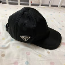 PRADA Black Nylon Baseball Cap