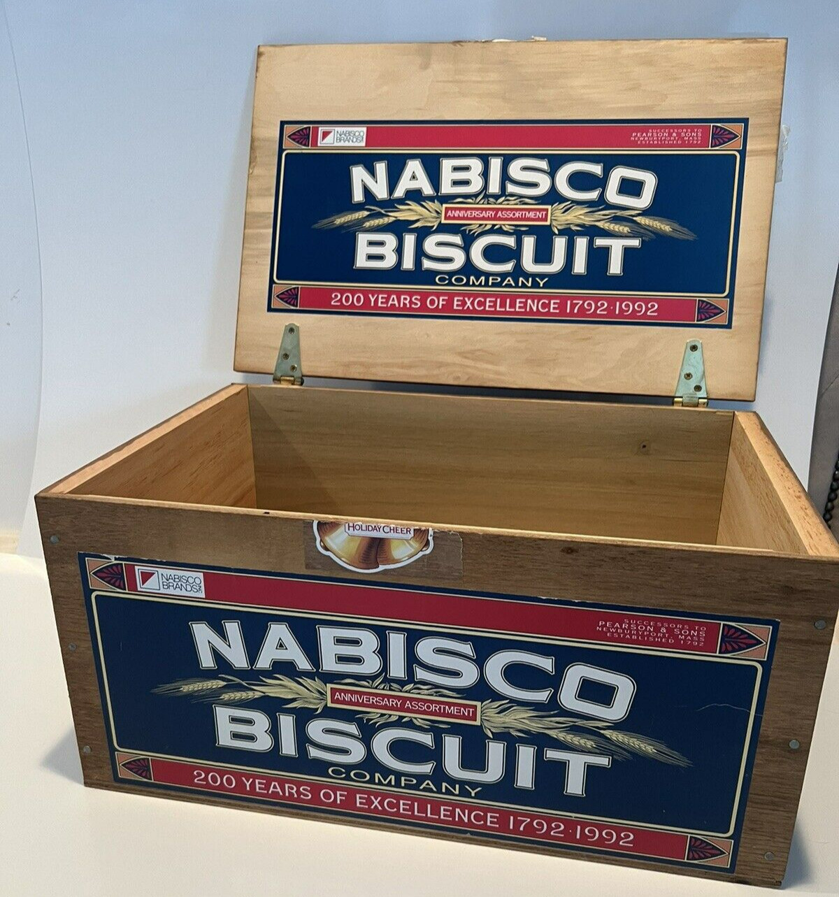 Vintage 1992 Nabisco Biscuit 200th Anniversary Wooden Box