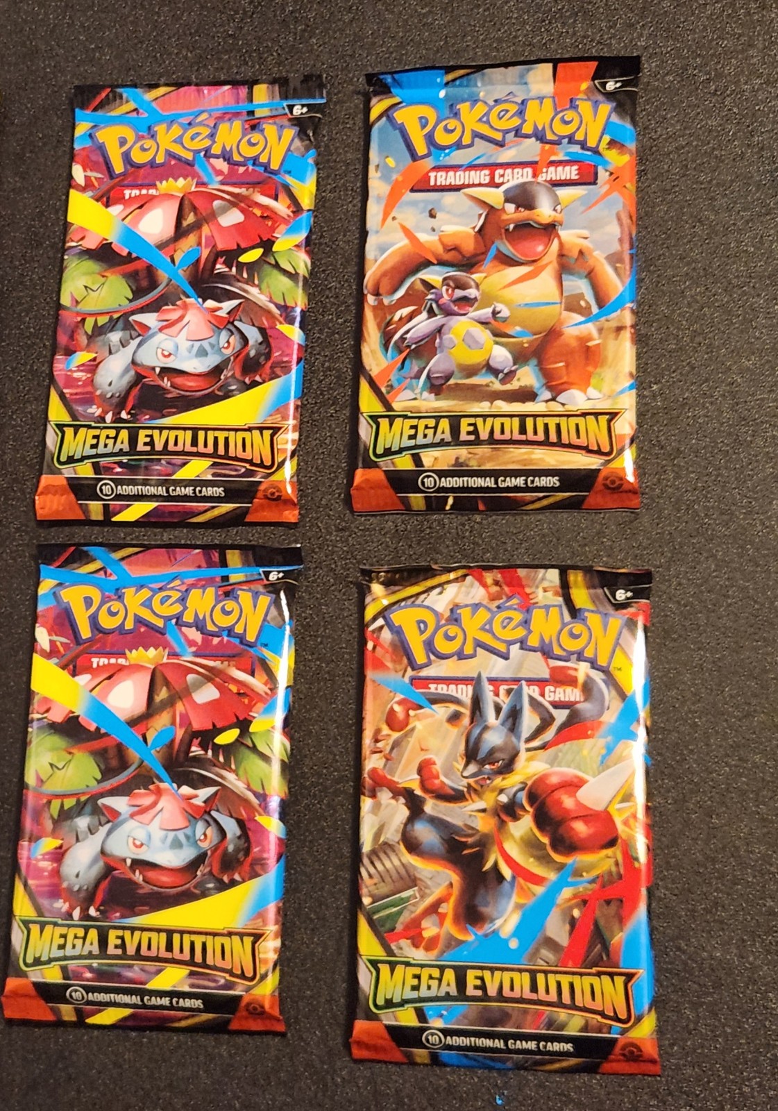Pokemon Mega Evolutions Card Packs x4