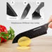 Kitchen Knife Set with Block, 19 PCS High Carbon Stainless Steel Sharp Serrated