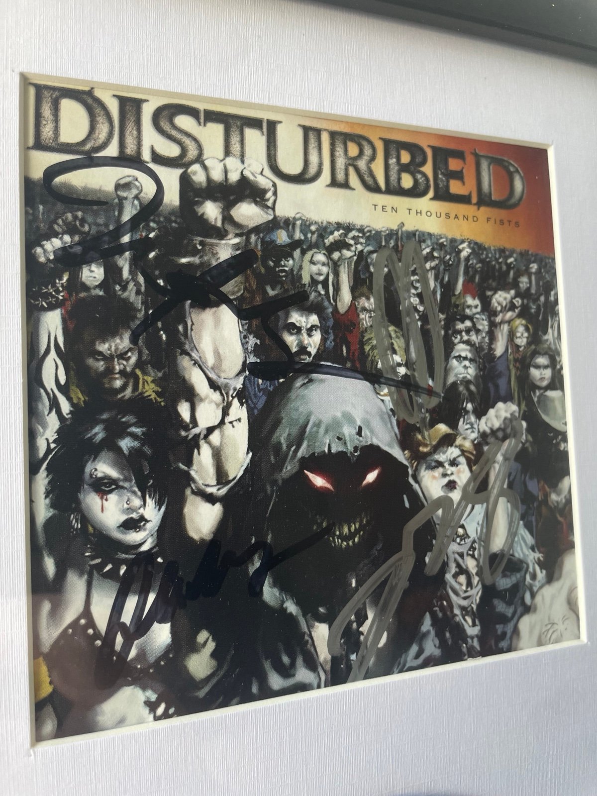 Disturbed signed & framed cd