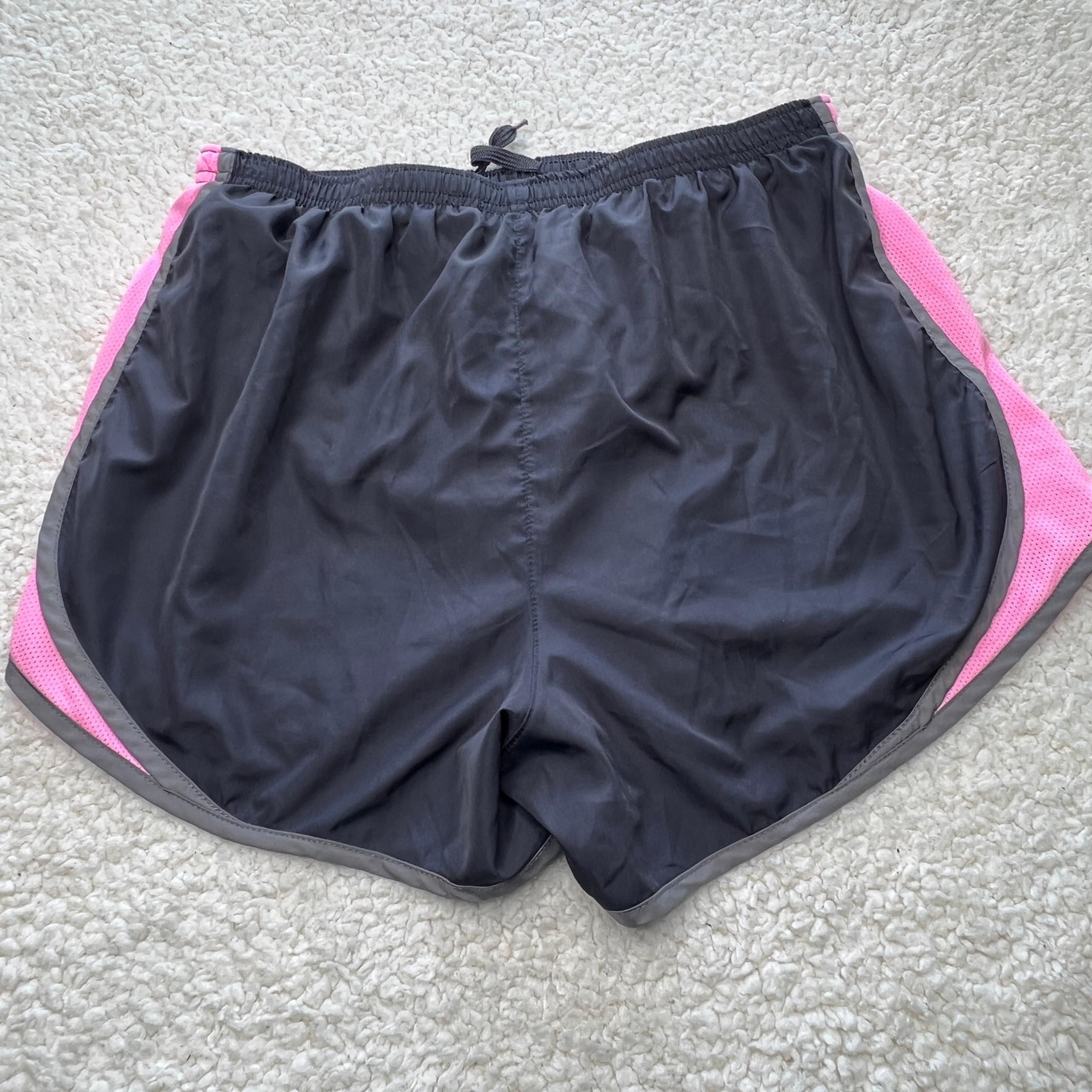 Jockey Black Pink Trim Running Shorts Large