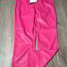 NWT Judy Blue Hot Pink Faux Leather Pants- Tummy Control- 11/30