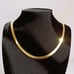 18K Gold Womens 20 Necklace Flat Snake Herringbone Chain 20in Ladies Jewelry 18
