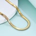 18K Gold Womens 20 Necklace Flat Snake Herringbone Chain 20in Ladies Jewelry 18