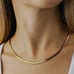 18K Gold Womens 20 Necklace Flat Snake Herringbone Chain 20in Ladies Jewelry 18