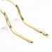 18K Gold Womens 20 Necklace Flat Snake Herringbone Chain 20in Ladies Jewelry 18