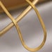 18K Gold Womens 20 Necklace Flat Snake Herringbone Chain 20in Ladies Jewelry 18