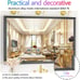48 x 30 Inch Bathroom Mirror for Wall, Black Bathroom Wall Mirror