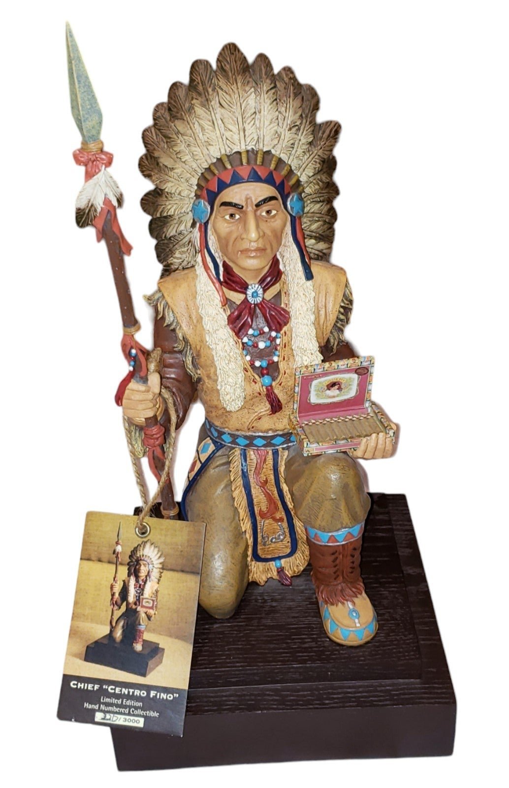 Cuesta Rey Chief Centro Fino Cigar Store Native American Statue Limited Numbered