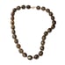 Vintage Lucite Beaded Necklace Dark Multicolor Art Beads 18.5” Long
