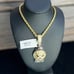 CZ Micro Pave Hoodie Pendant with Rope Chain