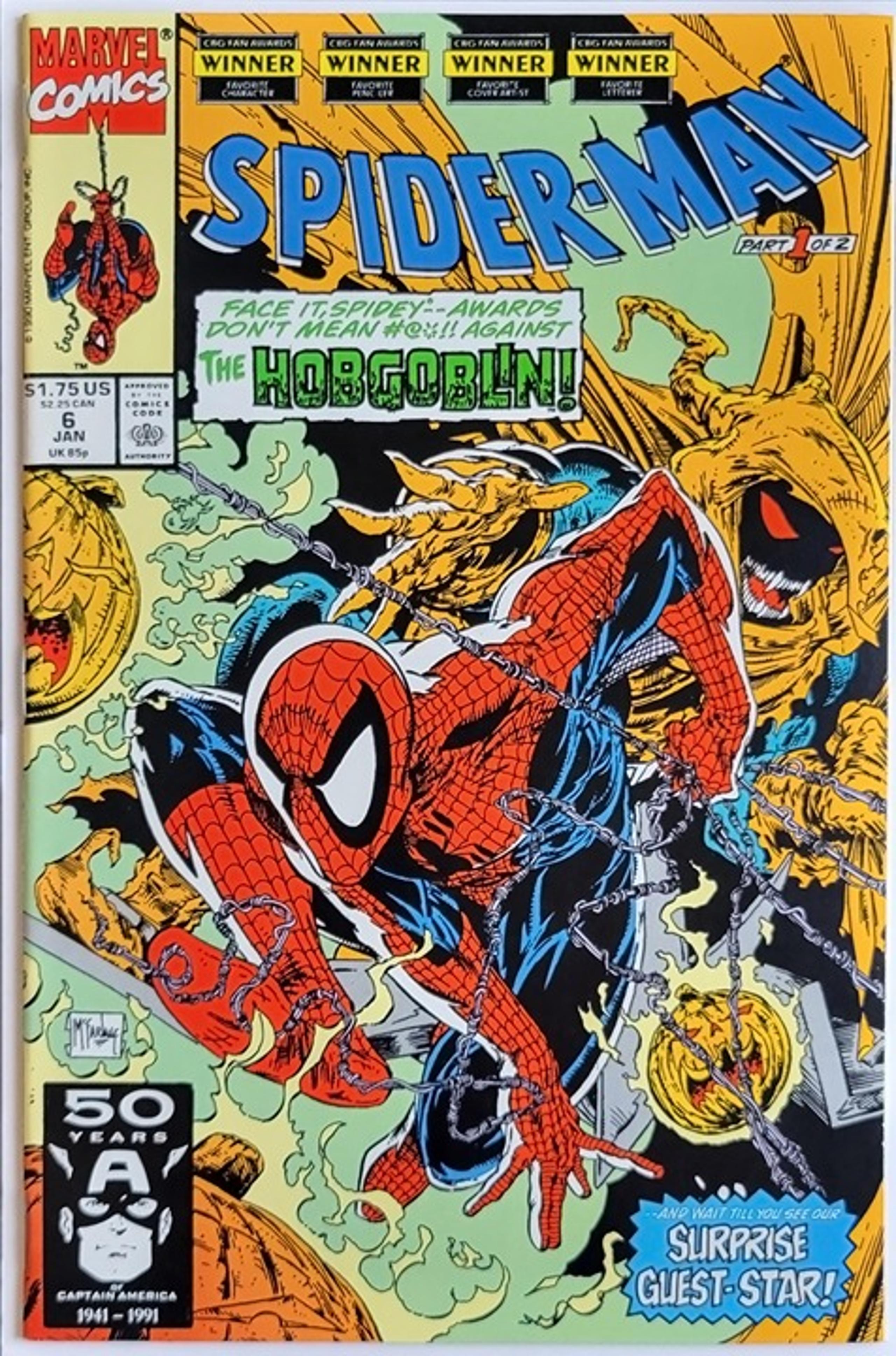 Spider-Man #6 (1990) Vintage Key Spidey, Hobgoblin, Ghost Rider | Todd McFarlane