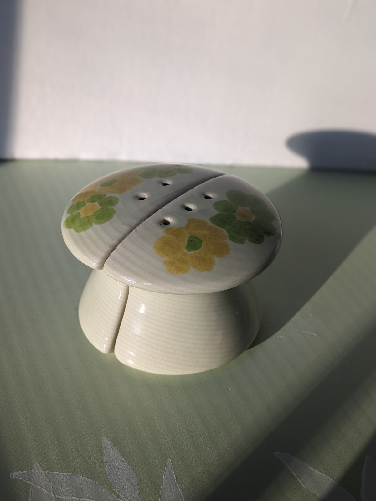 Vintage 1970s Franciscan Earthenware Mushroom Shaped Salt and Pepper Shakers