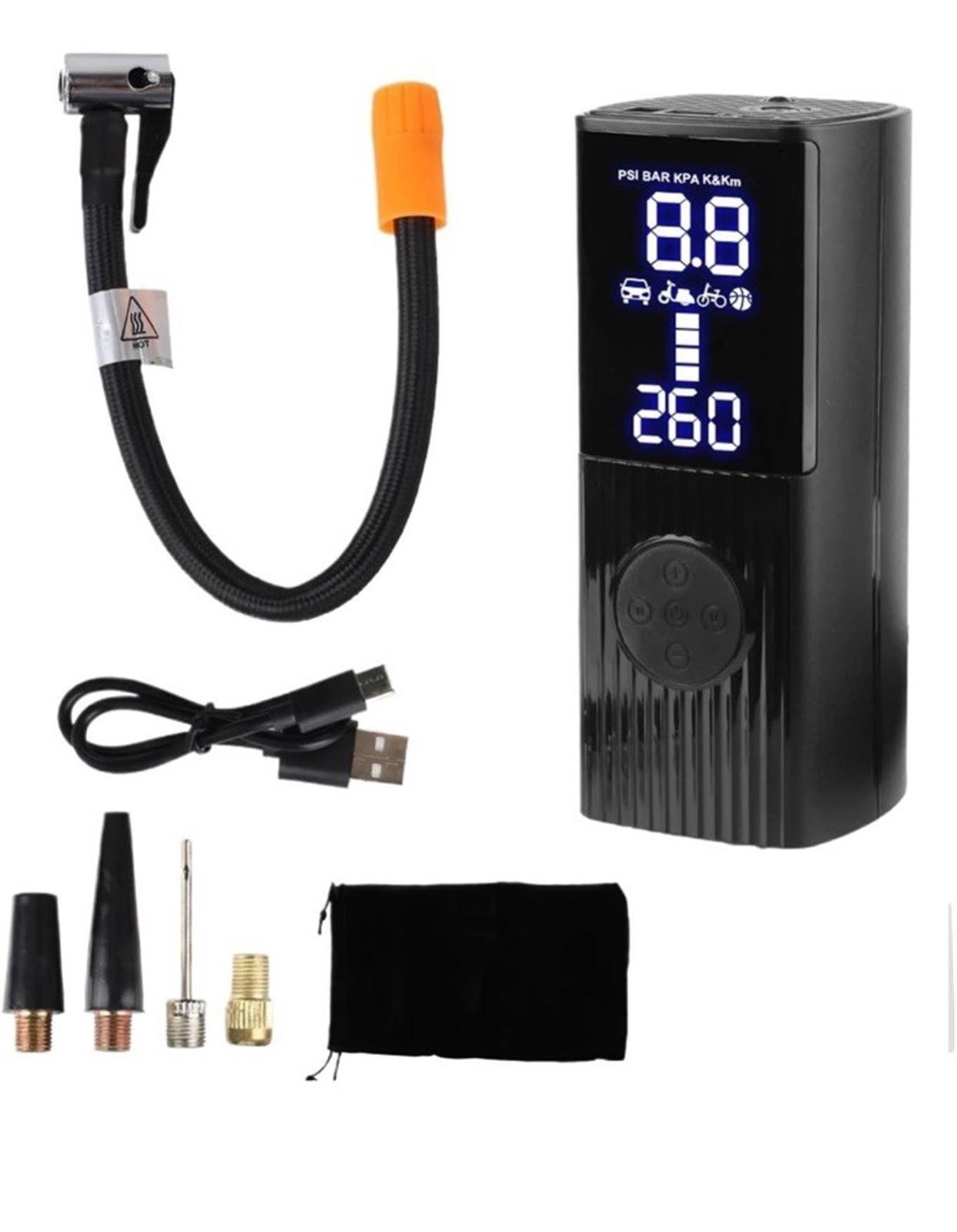 Wireless 150PSI Air Compressor Tire Inflator Fits Car Moto Bike Tires Air Pump