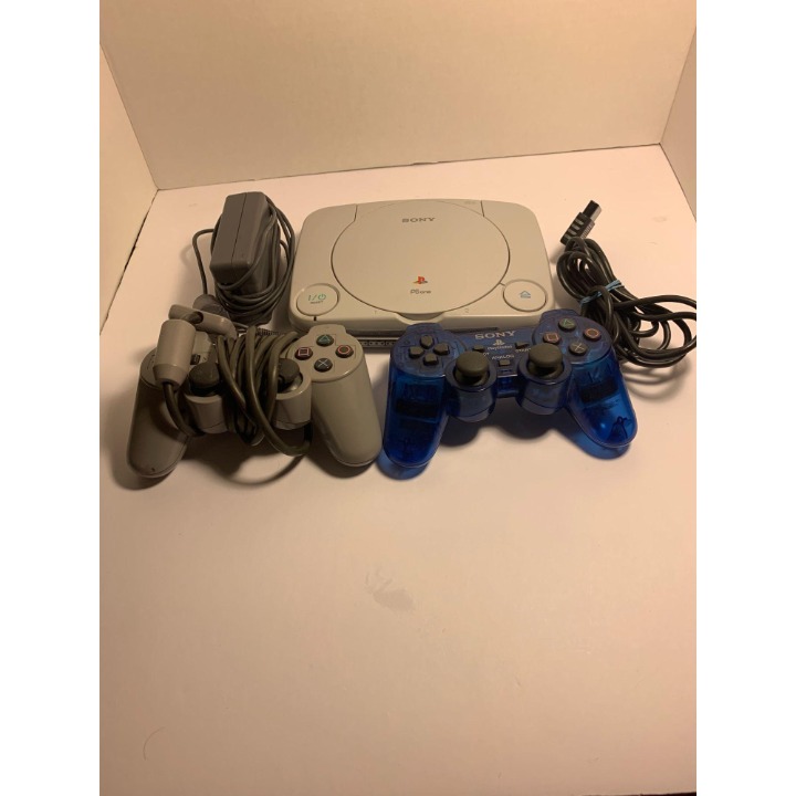 Playstation One Slim with Two Controllers and Power Cable NO AV CABLES