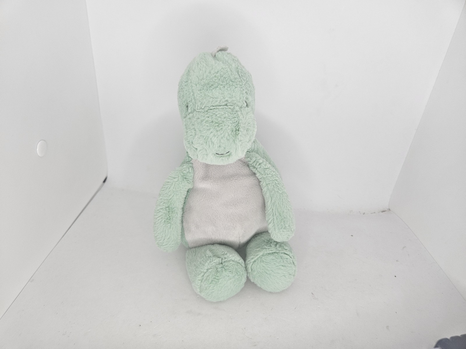 Carters 2018 Green Gray 9 Plush Dinosaur stuffed 67603 lovey Used Condition.