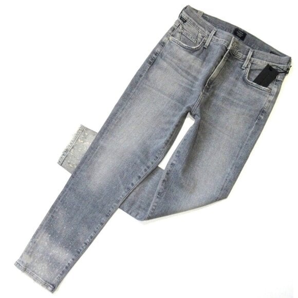 NWT Citizens of Humanity Rocket Crop in Salt Stone High Rise Skinny Jeans 27