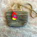 America and Beyond Raven Stripe Eco-friendly Jute Crossbody Tote