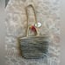 America and Beyond Raven Stripe Eco-friendly Jute Crossbody Tote