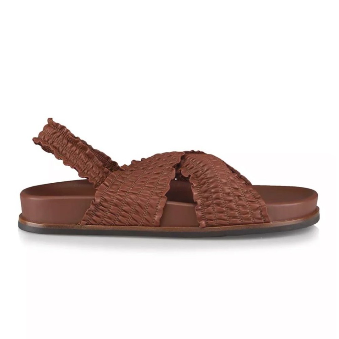 RAG & BONE | Women’s Bailey Brown Leather Stretch Cross-Strap Sandals size 36.5