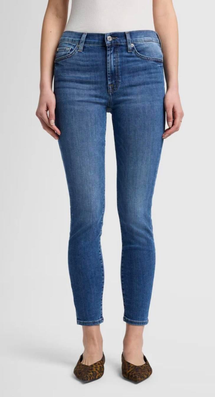 7 For All Mankind High Waist Ankle Skinny Jeans NWT