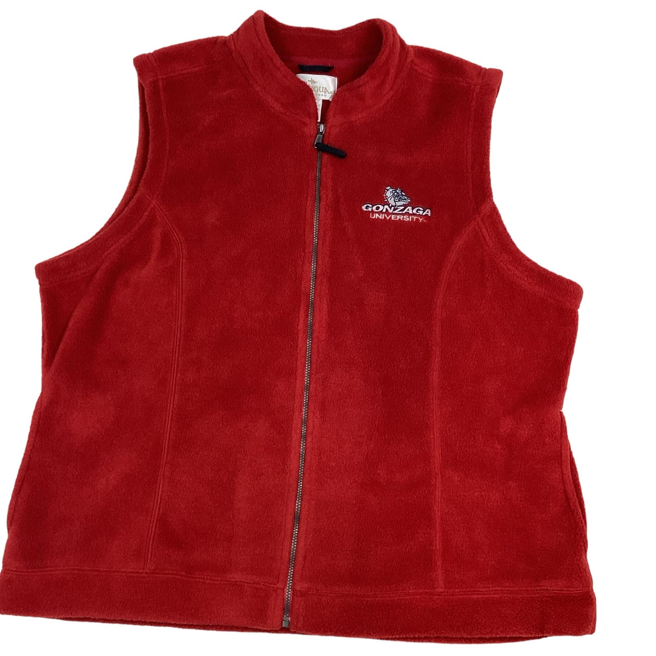 Y2K Gonzaga Bulldogs zip up fleece vest