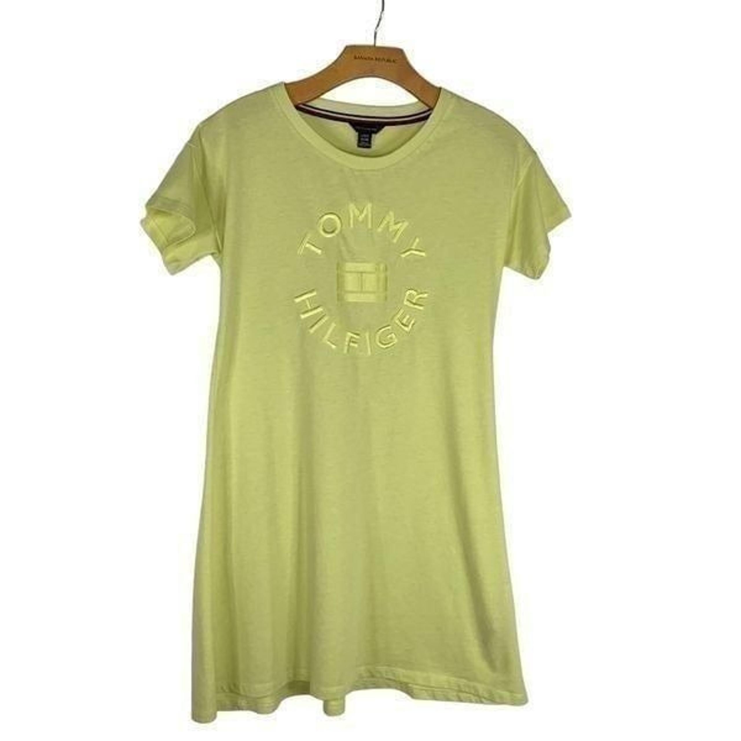 Tommy Hilfiger Girl's size large yellow T-shirt A-line Dress