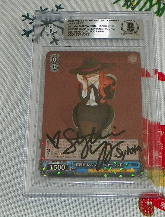 Stephanie Young Sylvia Sherwood Spy X Family Signed Card Auto BAS S106-081