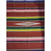 Vintage Mexican Wool Blend Serape Blanket Brick Red 36x77